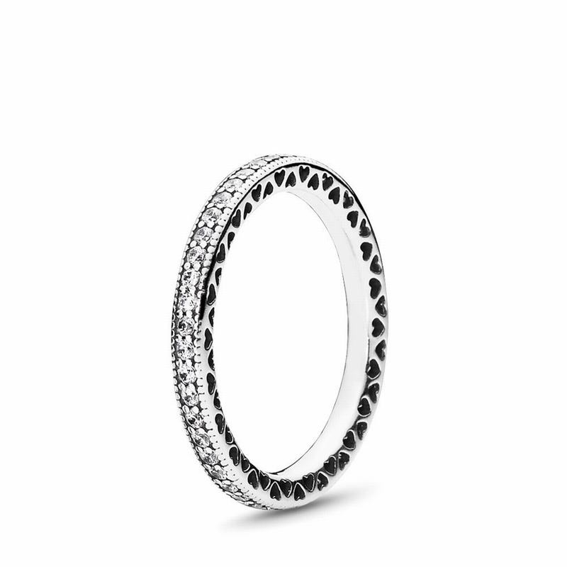 Pandora Sparkle & Hearts Stackable Ring Silver Egypt ZG9405726